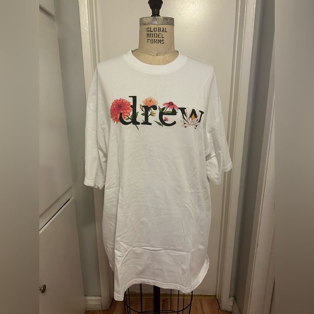 DREW HOUSE Ssense Exclusive white floral t-shirt size XXL